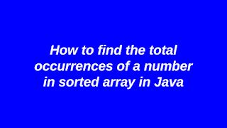 Finding Odd Occurrence of a Number in Java .